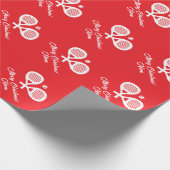 Custom padel sport Christmas wrapping paper Cadeaupapier (Hoek)