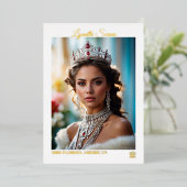 Custom Pageant Autograph Kaarten | Elegante Folie (Staand Voorkant)