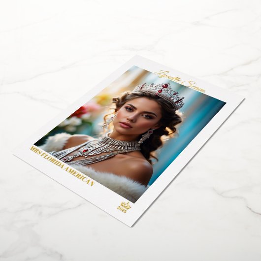 Custom Pageant Autograph Kaarten | Elegante Folie (Gedraaid)