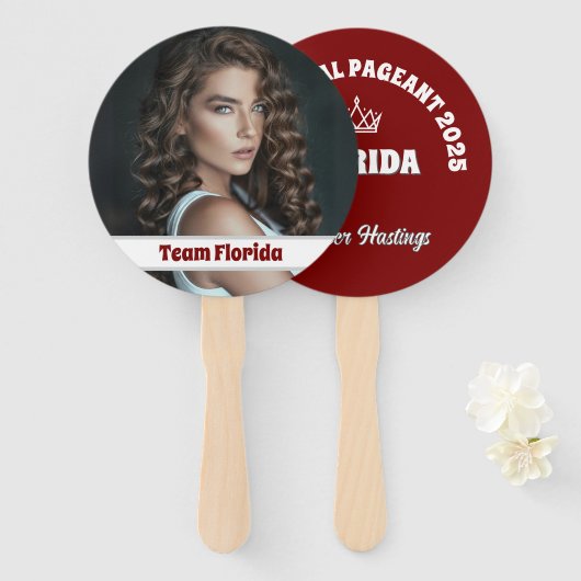 Custom Pageant Fan Wavers - Dubbelzijdig 10-Pack Handwaaier (Voorkant en achterkant)