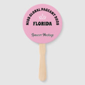 Custom Pageant Fan Wavers - Dubbelzijdig 10-Pack Handwaaier (Achterkant)