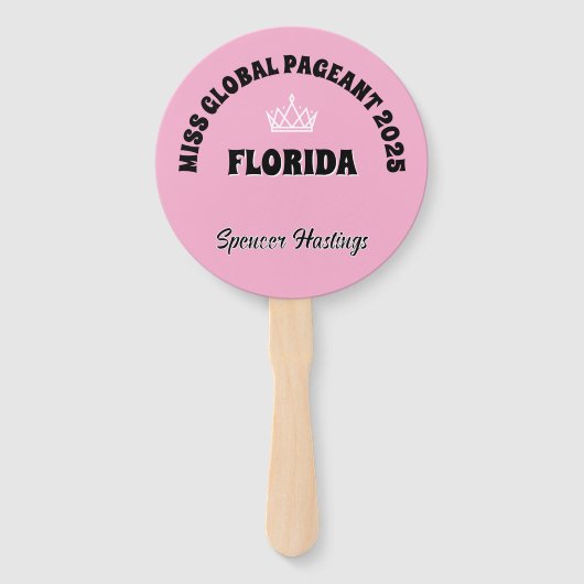 Custom Pageant Fan Wavers - Dubbelzijdig 10-Pack Handwaaier (Achterkant)