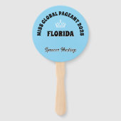 Custom Pageant Fan Wavers - Dubbelzijdig 10-Pack Handwaaier (Achterkant)