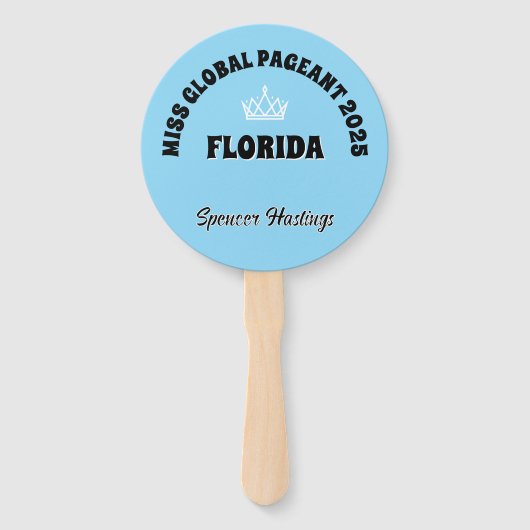 Custom Pageant Fan Wavers - Dubbelzijdig 10-Pack Handwaaier (Achterkant)