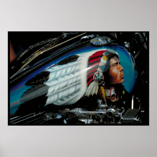 Custom painted fuel tank - South Dakota Poster (Voorkant)