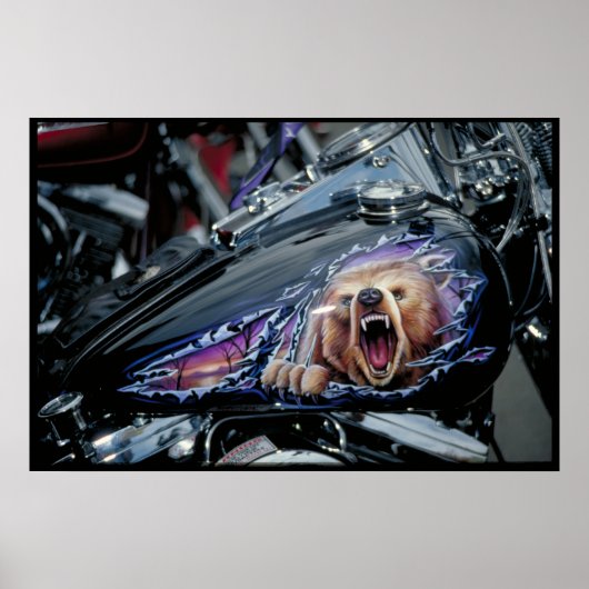 Custom painted fuel tank South Dakota Poster (Voorkant)