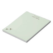 Custom Pale Green Hummingbird Notepad Notitieblok (Linkerzijde)