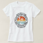 Custom Palm Vacation Badge; Group or Family  T-shirt (Design voorkant)
