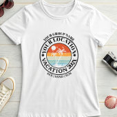 Custom Palm Vacation Badge; Group or Family  T-shirt