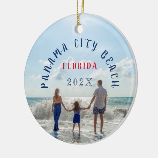 Custom Panama City Beach Florida Travel Souvenir Keramisch Ornament (Links)