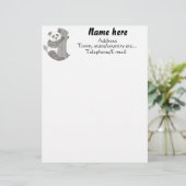 Custom Panda Beer Letterhead Briefhoofd (Staand voorkant)