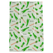 Custom Pandan Leaf Pattern Paper Bag Medium Cadeauzakje (Achterkant)