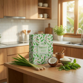 Custom Pandan Leaf Pattern Paper Bag Medium Cadeauzakje