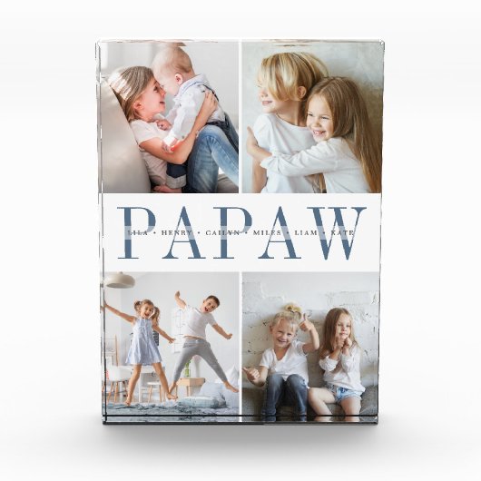 Custom Papaw Grandchildren Fotoblokken (Voorkant)