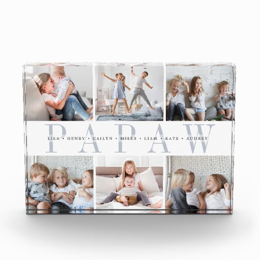 Custom Papaw Grandchildren Fotoblokken (Voorkant)