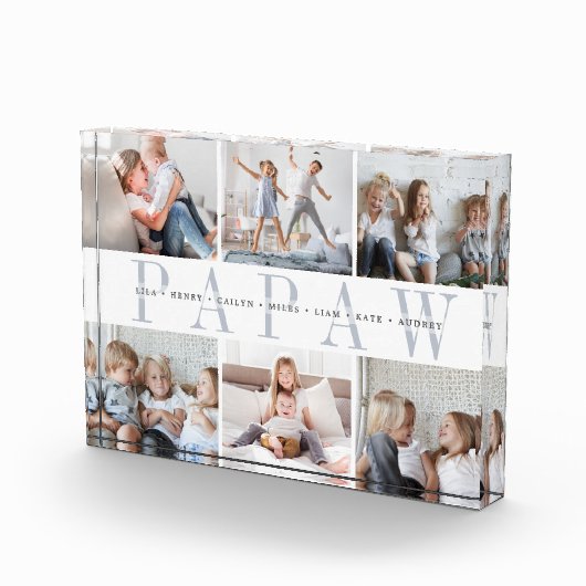 Custom Papaw Grandchildren Fotoblokken (Rechts)