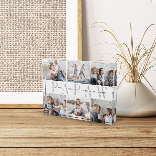 Custom Papaw Grandchildren Fotoblokken