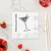 CUSTOM PAPER COCKTAIL NAPKINS - MARTINI-ONTWERP SERVET (Insitu)