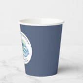 Custom Paper Cups Verjaardagsfeestje Blauw Nautisc Papieren Bekers (Links)