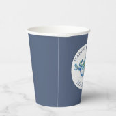 Custom Paper Cups Verjaardagsfeestje Blauw Nautisc Papieren Bekers (Rechts)