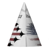 custom paper party pet vliegtuig Amerikaanse vlag Feesthoedjes (Achterkant)