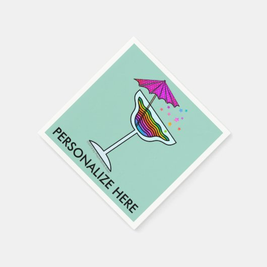 CUSTOM PAPIEREN SERVETTEN - MARGARITA DESIGN (Hoek)