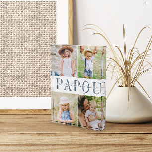 Custom Papou Grandchildren Fotoblokken