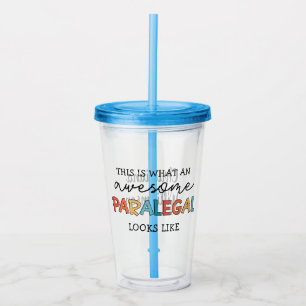 Custom Paralegal Geweldige Legal Assistant Funny Acryl Drinkbeker
