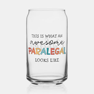 Custom Paralegal Geweldige Legal Assistant Funny Blikvorm Glas