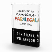 Custom Paralegal Geweldige Legal Assistant Funny Fotoblokken (Rechts)