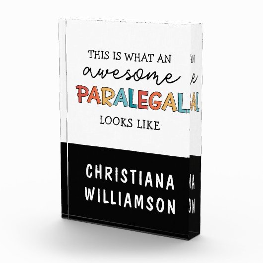 Custom Paralegal Geweldige Legal Assistant Funny Fotoblokken (Rechts)