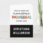 Custom Paralegal Geweldige Legal Assistant Funny Kaart (Voorkant)