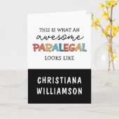 Custom Paralegal Geweldige Legal Assistant Funny Kaart (Gele Bloem)