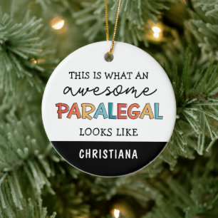 Custom Paralegal Geweldige Legal Assistant Funny Keramisch Ornament