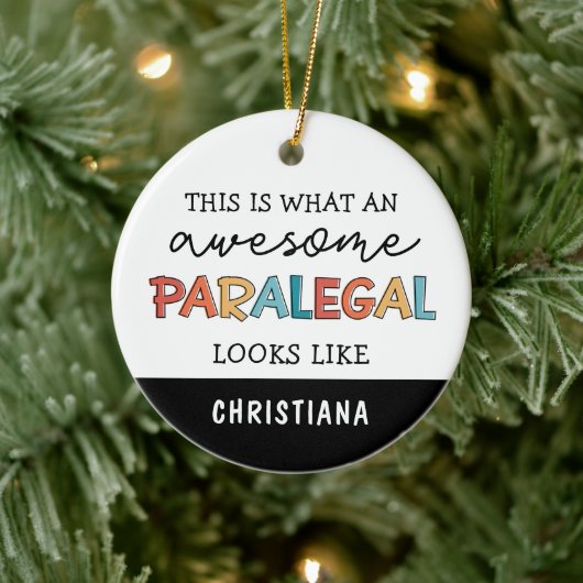 Custom Paralegal Geweldige Legal Assistant Funny Keramisch Ornament (Boom)
