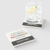 Custom Paralegal Geweldige Legal Assistant Funny Stenen Onderzetter (Zijkant)