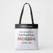 Custom Paralegal Geweldige Legal Assistant Funny Tote Bag (Voorkant)