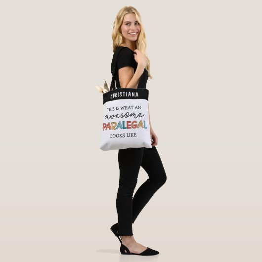 Custom Paralegal Geweldige Legal Assistant Funny Tote Bag (Op model)