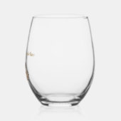 Custom Paris Eiffel Tower Beautiful Floral Wijnglas Zonder Voet (Links)