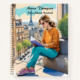 Custom Paris Sketch Travel Notitieboek Dagboek
