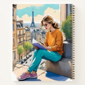 Custom Paris Sketch Travel Notitieboek Dagboek (Achterkant)