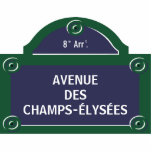 Custom Paris Street Sign Fotobeeldje Magneet<br><div class="desc">Aangepast wegbord voor Parijs acrylsnit - personaliseer het met uw eigen tekst of pas het verder aan als u de lay-out en lettertypen wilt wijzigen.</div>