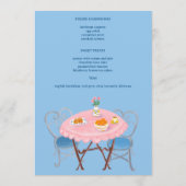 CUSTOM Paris Tea op het balkon met een Uitzicht Ar Menu (Achterkant)