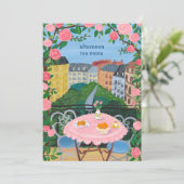 CUSTOM Paris Tea op het balkon met een Uitzicht Ar Menu (Staand voorkant)