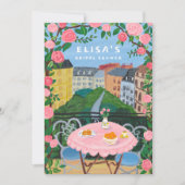 CUSTOM Paris Tea op het balkon Vrijgezellenfeest A Kaart (Voorkant)