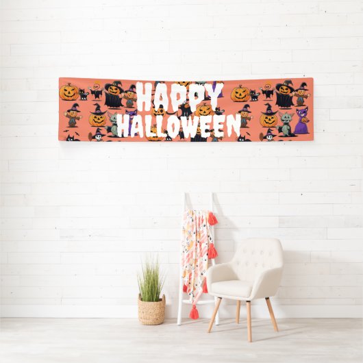 Custom Party Banners, Heksen Scare Crow Halloween Spandoek (Insitu)