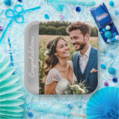 "Custom Party Bord – Foto & Tekst Minimalistisch" (Feest)