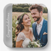 "Custom Party Bord – Foto & Tekst Minimalistisch" (Voorkant)