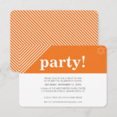 CUSTOM PARTY cool modern vet naam sinaasappel Kaart (Voorkant / Achterkant)