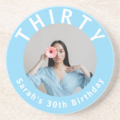 Custom Party Drink Coasters 30e verjaardag Zandsteen Onderzetter (Voorkant)